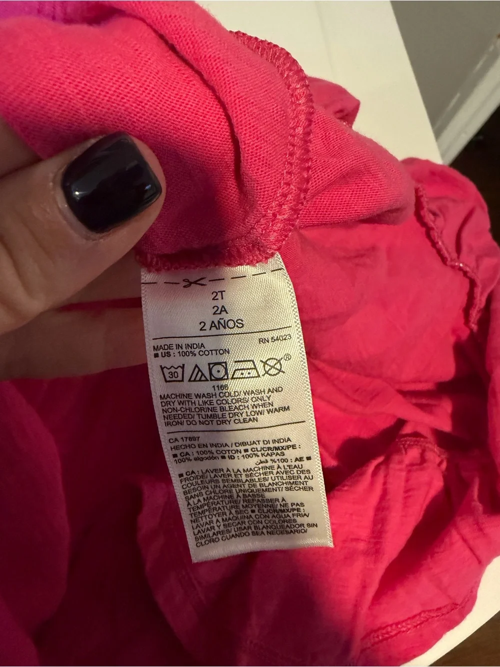 Old Navy Toddler Girl Hot Pink Summer Dress with Ruffles Size 2T Like New